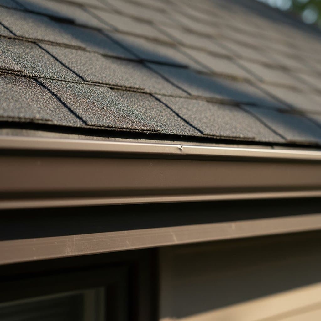 Drip edge and flashing along a new Dearborn eave